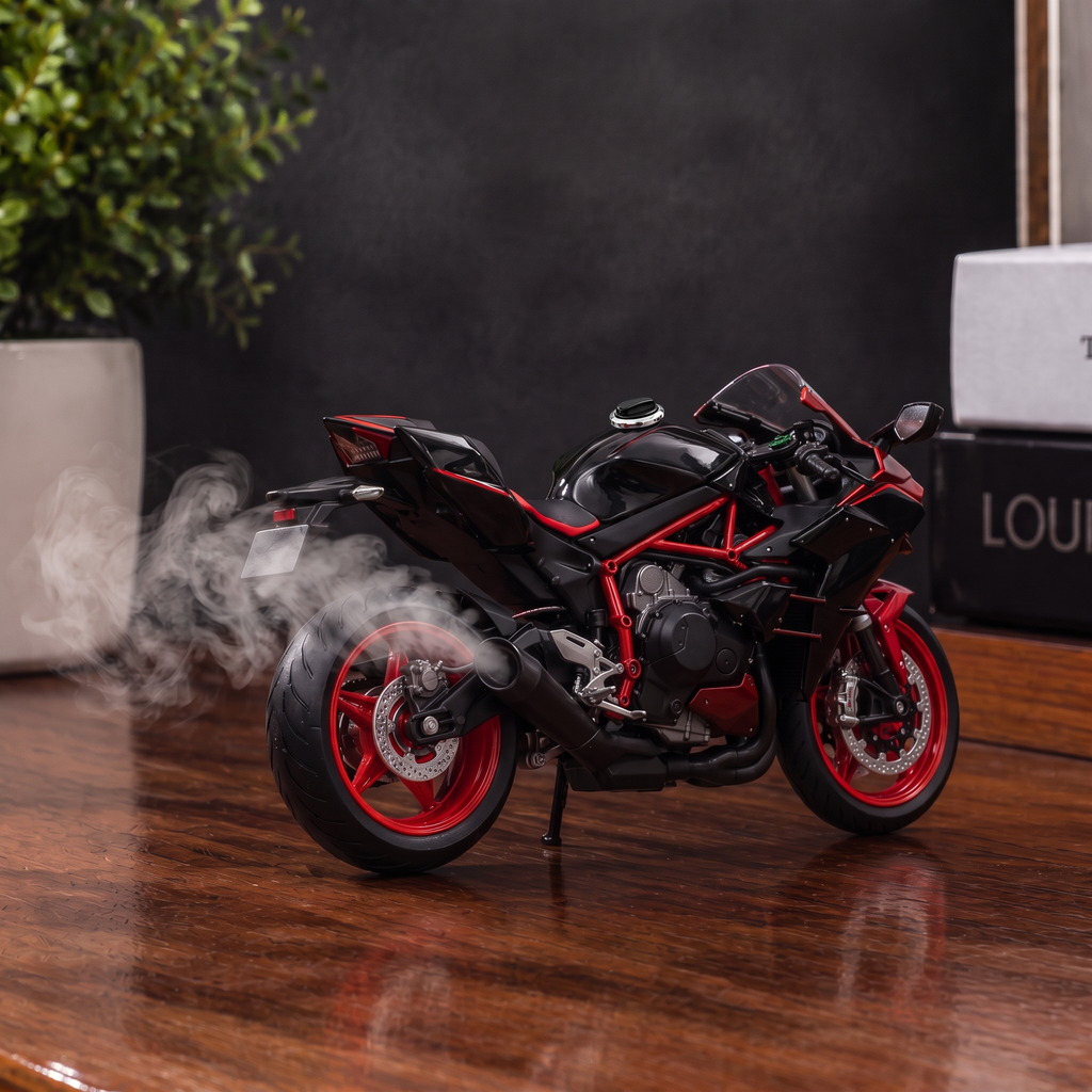 Aromotors sport motorcycle diffuser with fuel-cap water filler on the tank