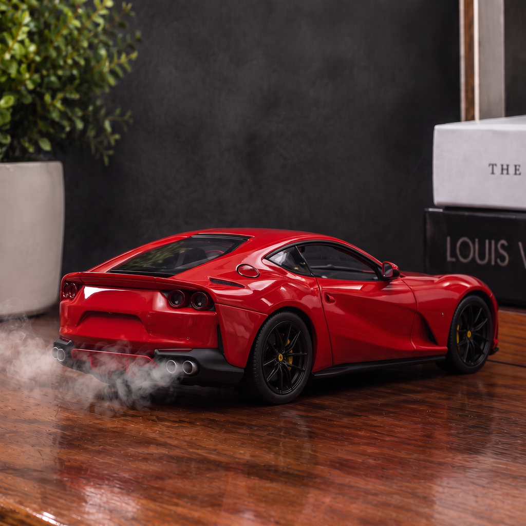 Aromotors Ferrari 812 diffuser in red with fuel-cap water filler
